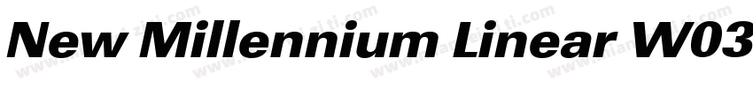 New Millennium Linear W03 BdObl字体转换